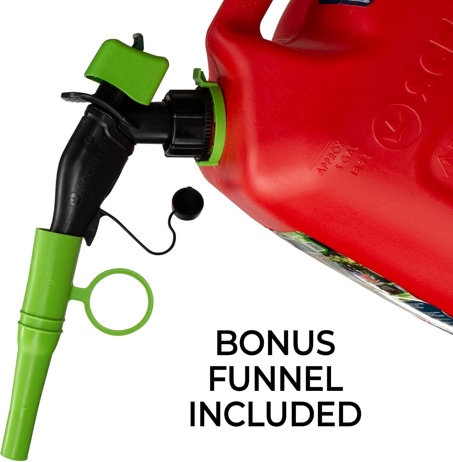 2 Gal Gas Can, Spill Proof SmartControl Spout, Spout Extender, Red | Gasoline Only, EPA/CARB Compliant Fuel