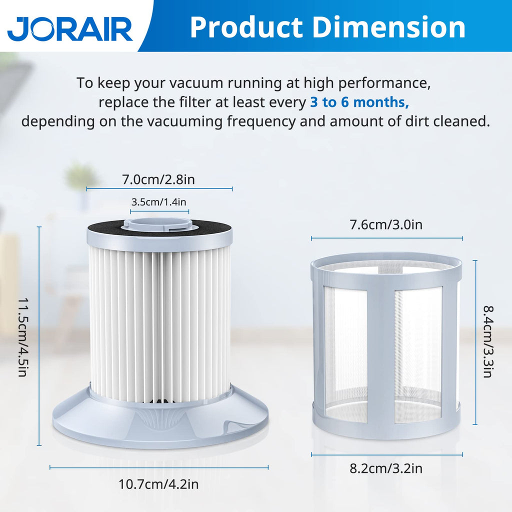 JORAIR 2156A Replacement Vacuum Filter for Bissell Zing 2156 Vacmuum,4 Pack