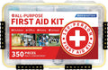 350-Piece All-Purpose 100-Person Emergency First Aid Kit – Waterproof Plastic Case | Clearly Organized for Fast