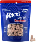 Ultra Soft Foam Earplugs, 100 Pair Bag - 33dB Highest NRR, Comfortable Ear Plugs for Sleeping, Snoring, Travel