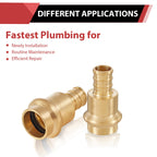 2Pcs EFIELD 1/2"Copper Press x 1/2"PEX Coupling Adapter(PEX1807344-2)