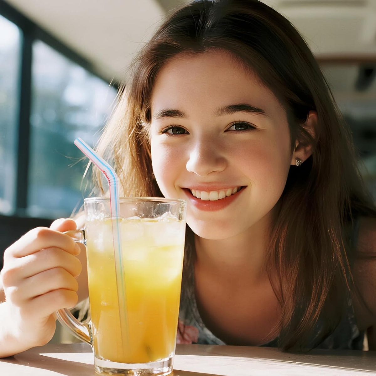 200 Pcs Plastic Straws Disposable -Straws Drinking Plastic -Bendy Straws -Flexible Bendable Drinking Straws