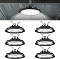 Sunco 6 Pack UFO LED High Bay Light, 150W, 5000K, 21000LM, Dimmable
