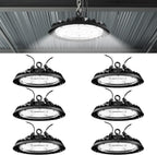 Sunco 6 Pack UFO LED High Bay Light, 150W, 5000K, 21000LM, Dimmable