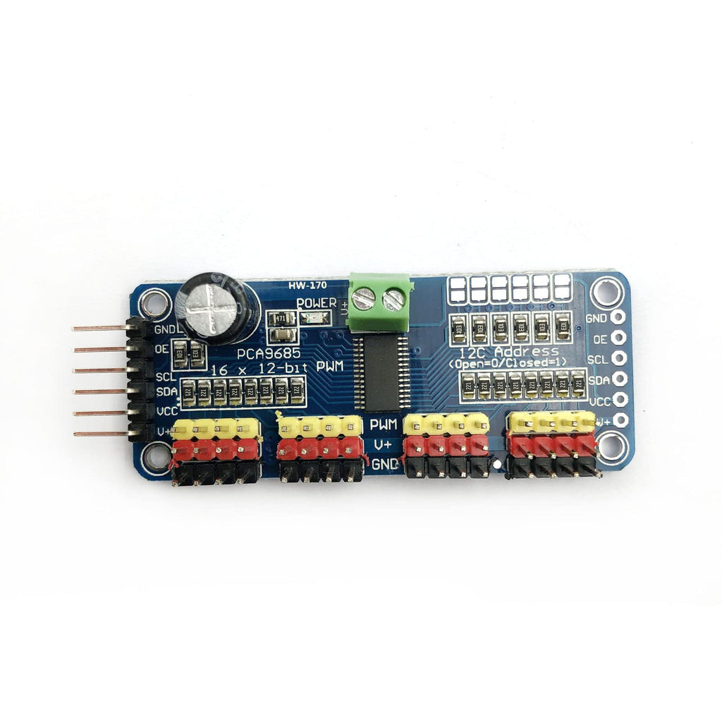 FainWan 2pcs PCA9685 16 Channel 12-Bit PWM Servo Motor Driver IIC Module Compatible with Ar-duino Robot