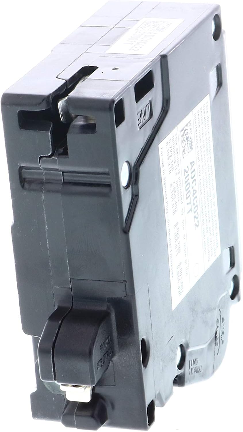 Siemens Q115DFN 15 Amp 1-Pole Dual Function (CAFCI/GFCI) Plug-On Neutral Circuit Breaker, Black