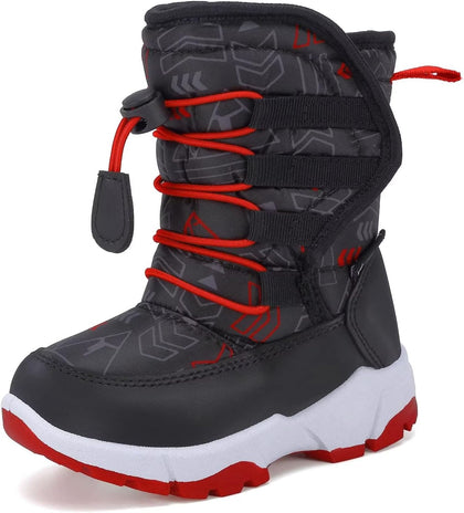Winter Snow Boots for Boy and Girl Outdoor with Fur Lined(Toddler/Little Kids)