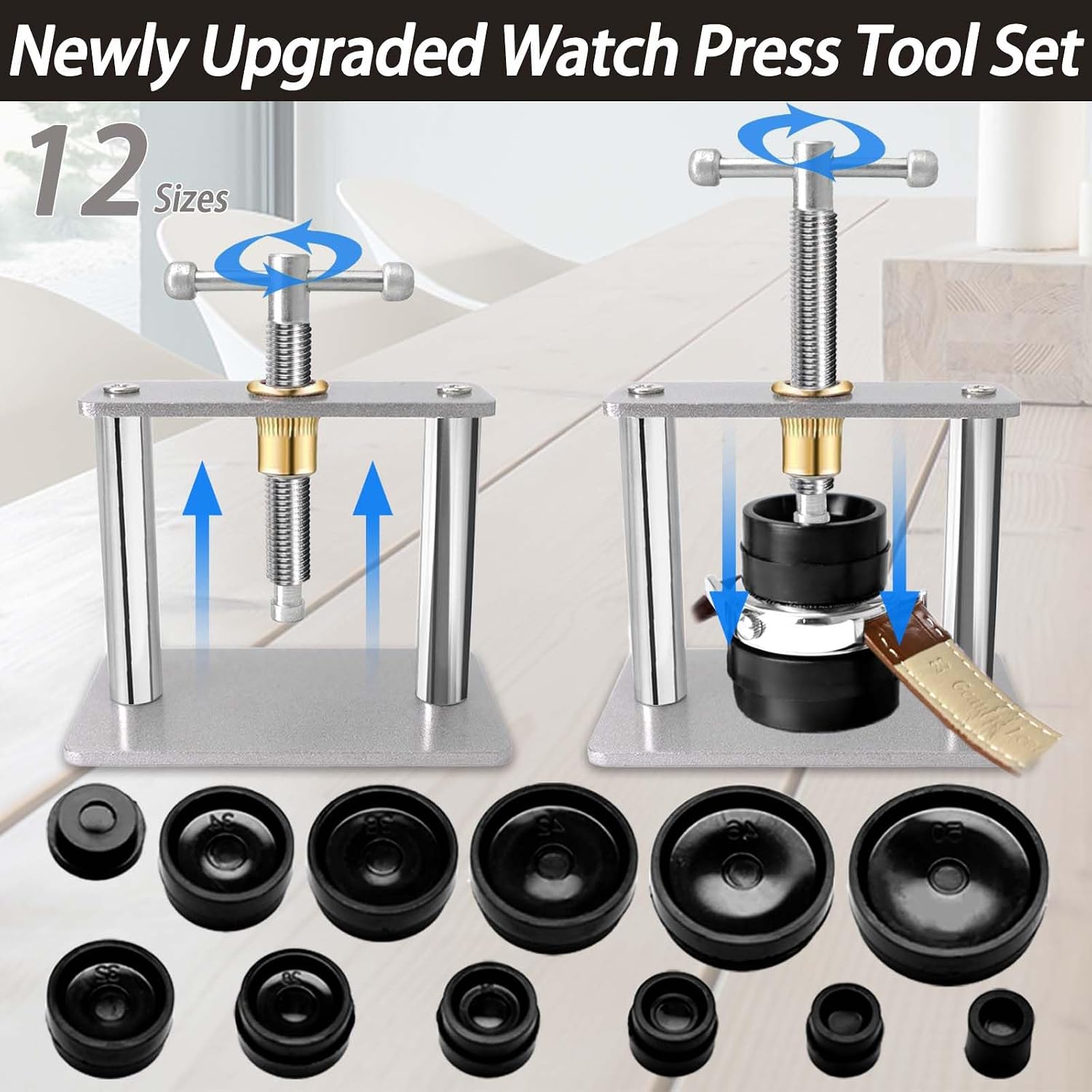 Watch Repair Kit, GLDCAPA Watch Press Tool Set, Watch Battery Replacement Tool Kit, Watch Link Removal Kit, Watch
