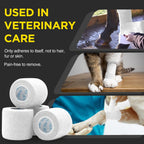 12 Rolls Self Adhesive Bandage Wrap, Cohesive Elastic Athletic Tape
