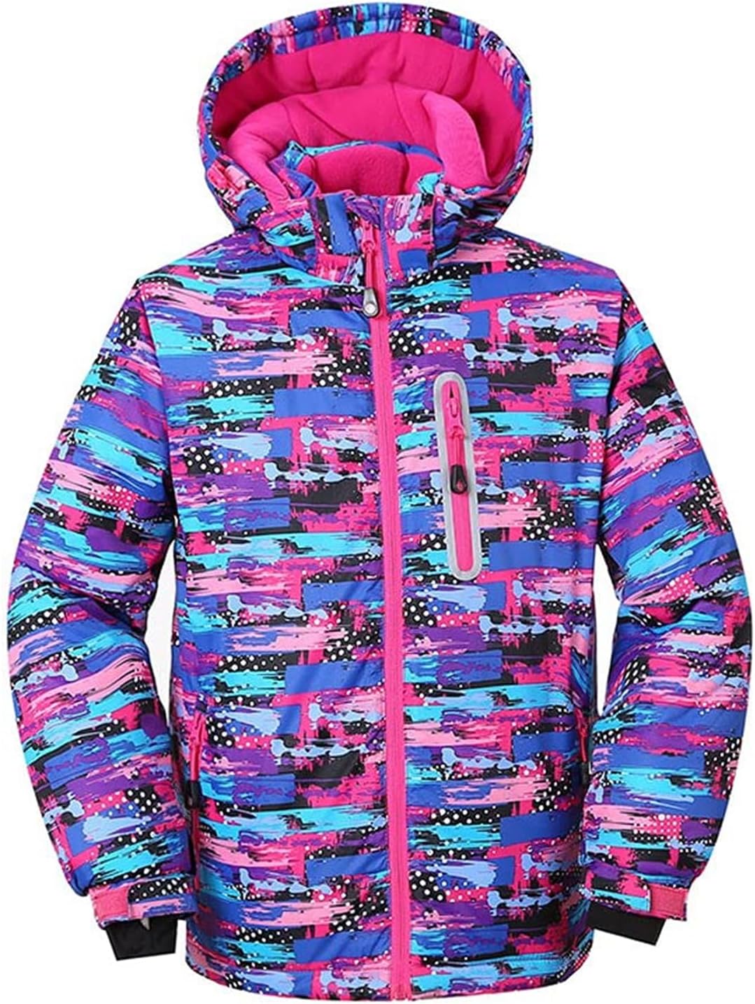Girls Thicken Warm Snowsuit Hooded Ski Jacket Pants 2 Pcs Set Skiing Jacket with Pants