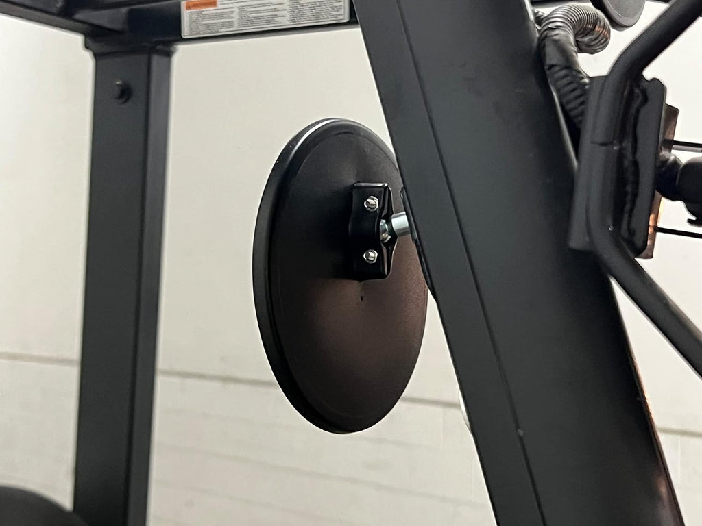 Universal 6in Round Spot Forklift Mirror with Arm | WIDE-ANGLE VISIBILITY: Convex glass expands your field of view to