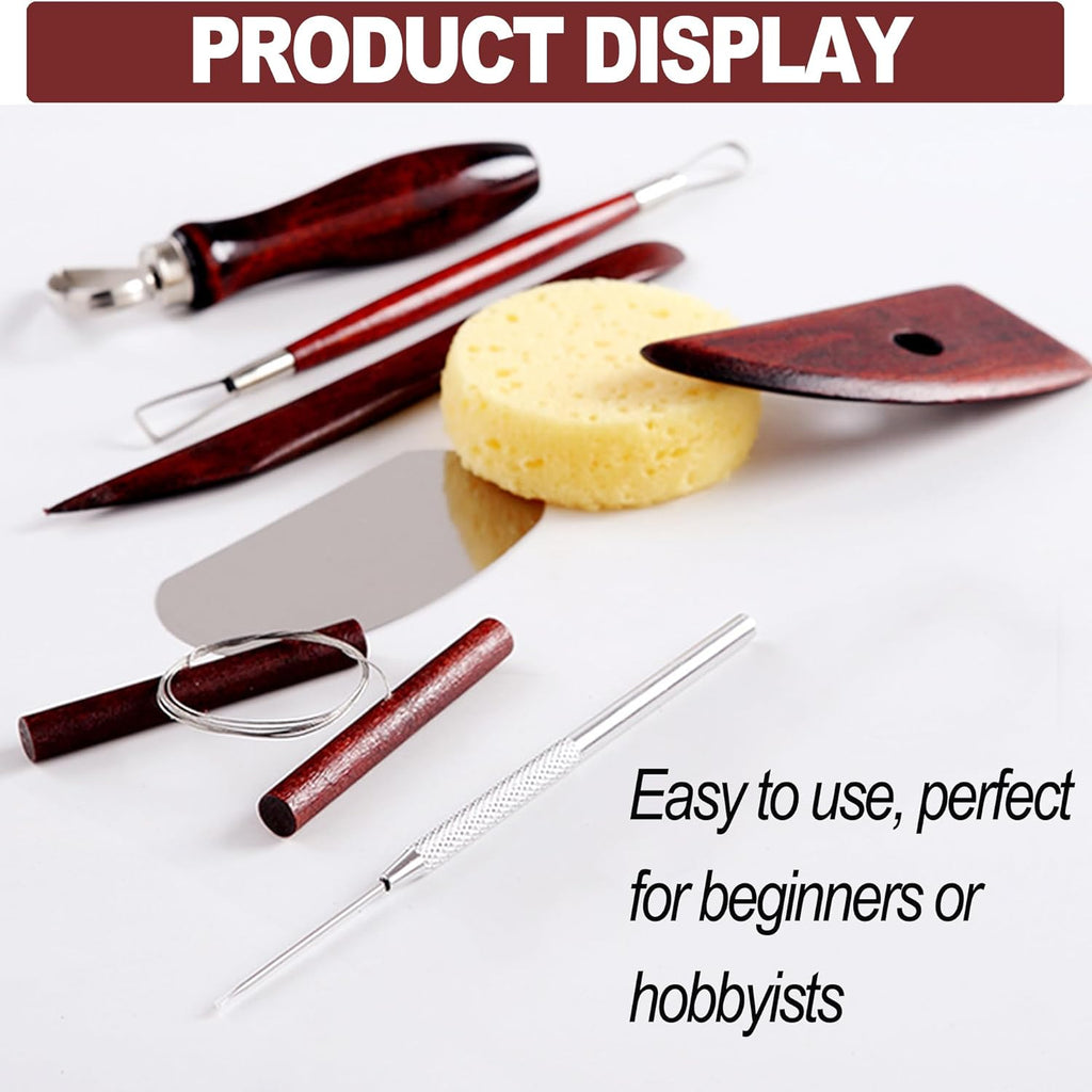 8-Piece Clay Sculpting Tools Set Perfect for Polymer Air Dry Modeling Clay Beginners & Professionals Ideal for DIY