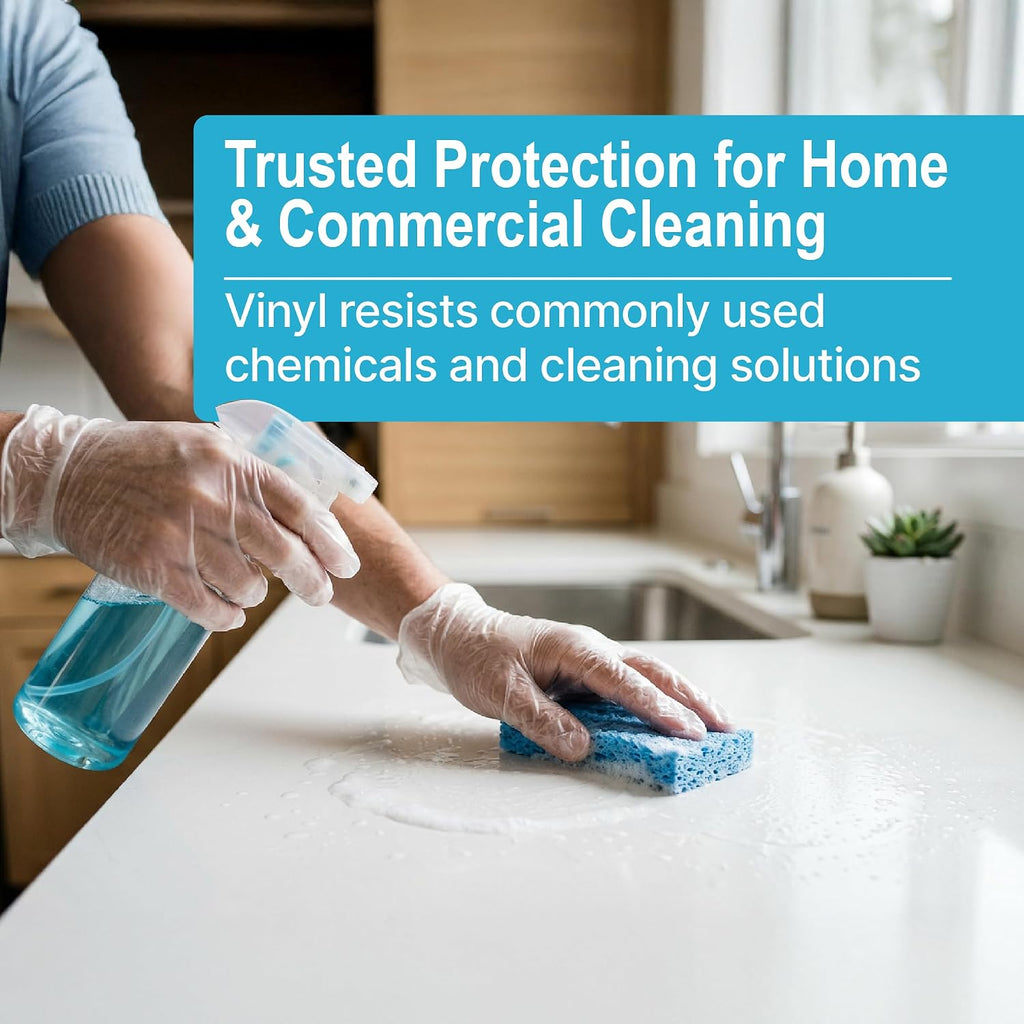 Vinyl Gloves Disposable 4 mil Clear Plastic Exam Grade and Food Safe