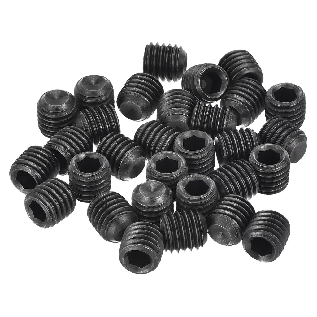 uxcell Socket Set Screws,30Pcs M10x10mm Carbon Steel Hex Socket Grub Screws