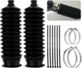 2PCS Inner Tie Rod Boot Kit with Zip Ties & Clamps,Thickened Silicone Rack and Pinion Boot for Steering Components,Durable Anti-Dust Steering Rack Boots Car Accessories