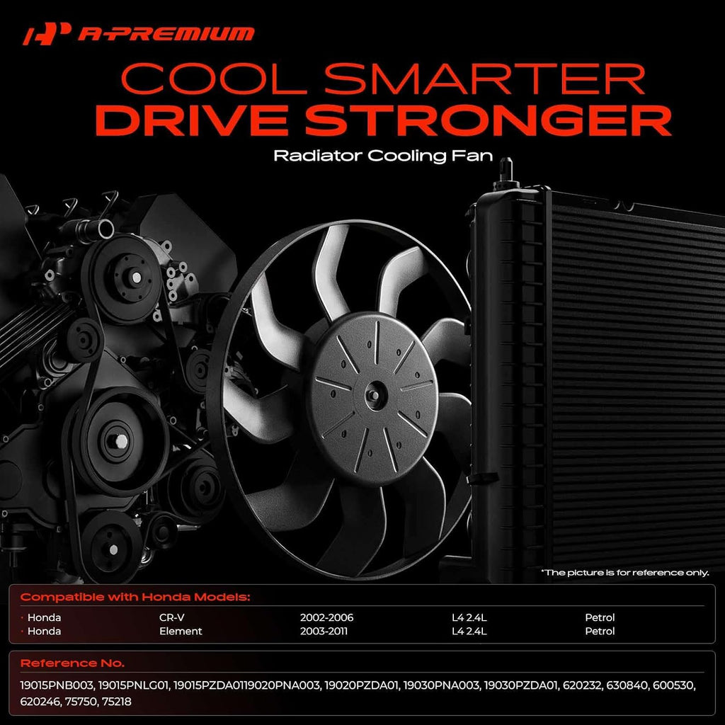 A-Premium Left Engine Radiator Cooling Fan Assembly
