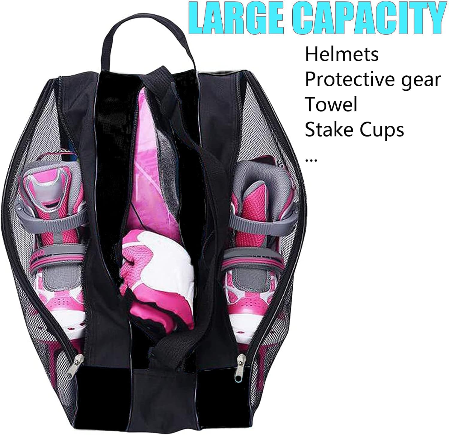Skate Bags, Great for Roller Skates, Ice Skates, Quad Skates, Inline Skates, Rollerblade, Figure Skates, Ice Hockey