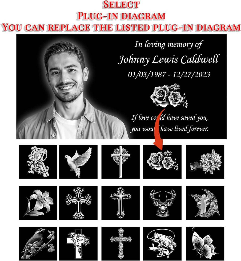 Tombstones for Graves with Photo Name,Headstones for Graves, Grave Markers,Granite Headstones, Memorial Plaques for