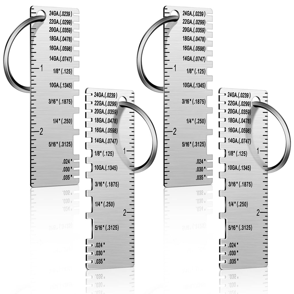 Konohan Double Sided Wire Thickness Gauge Tool for Metal, Silver