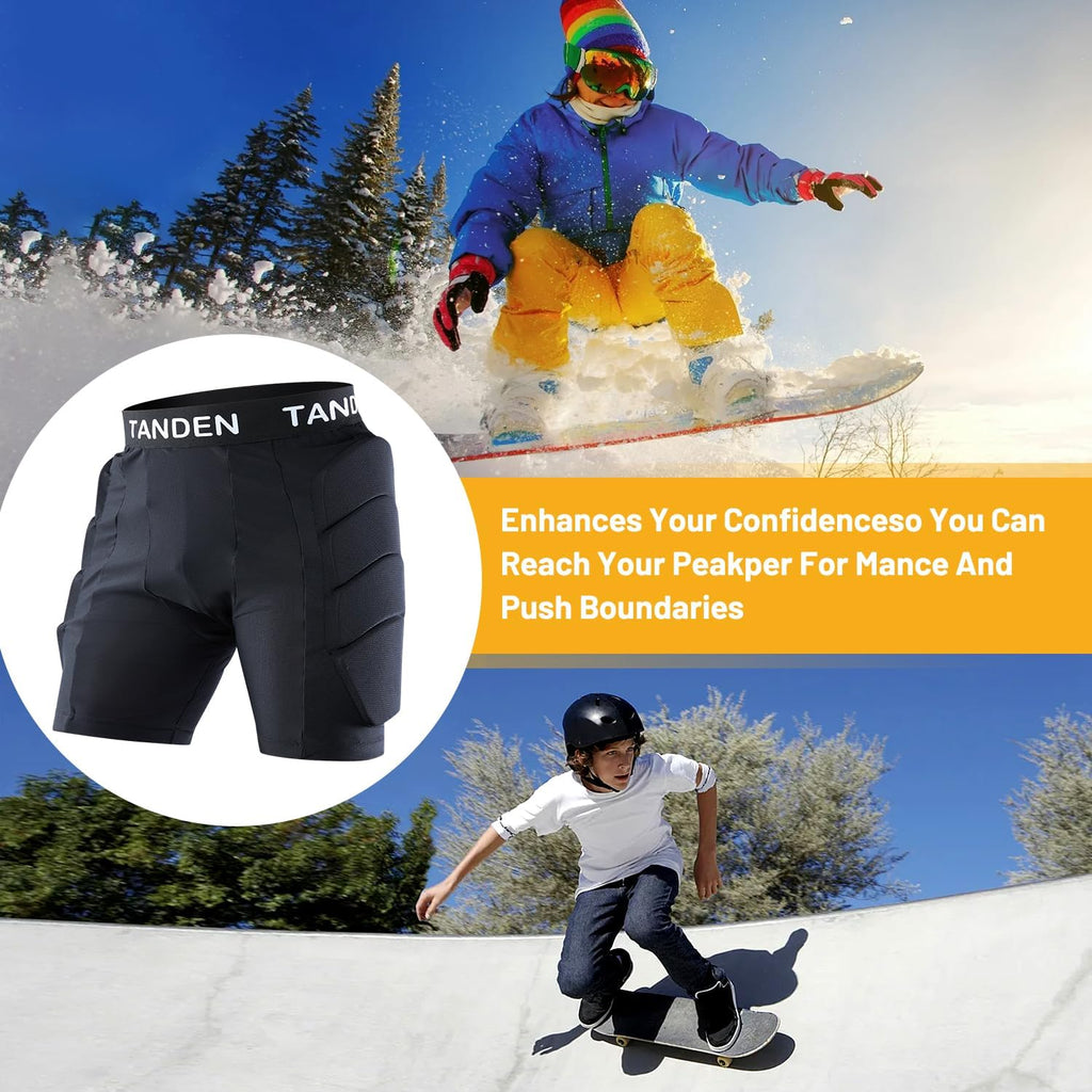 Padded Shorts Hip Impact Shorts Tailbone Protector Pad for Snowboarding Pads, Snowboard Butt Pad for Skating Ski