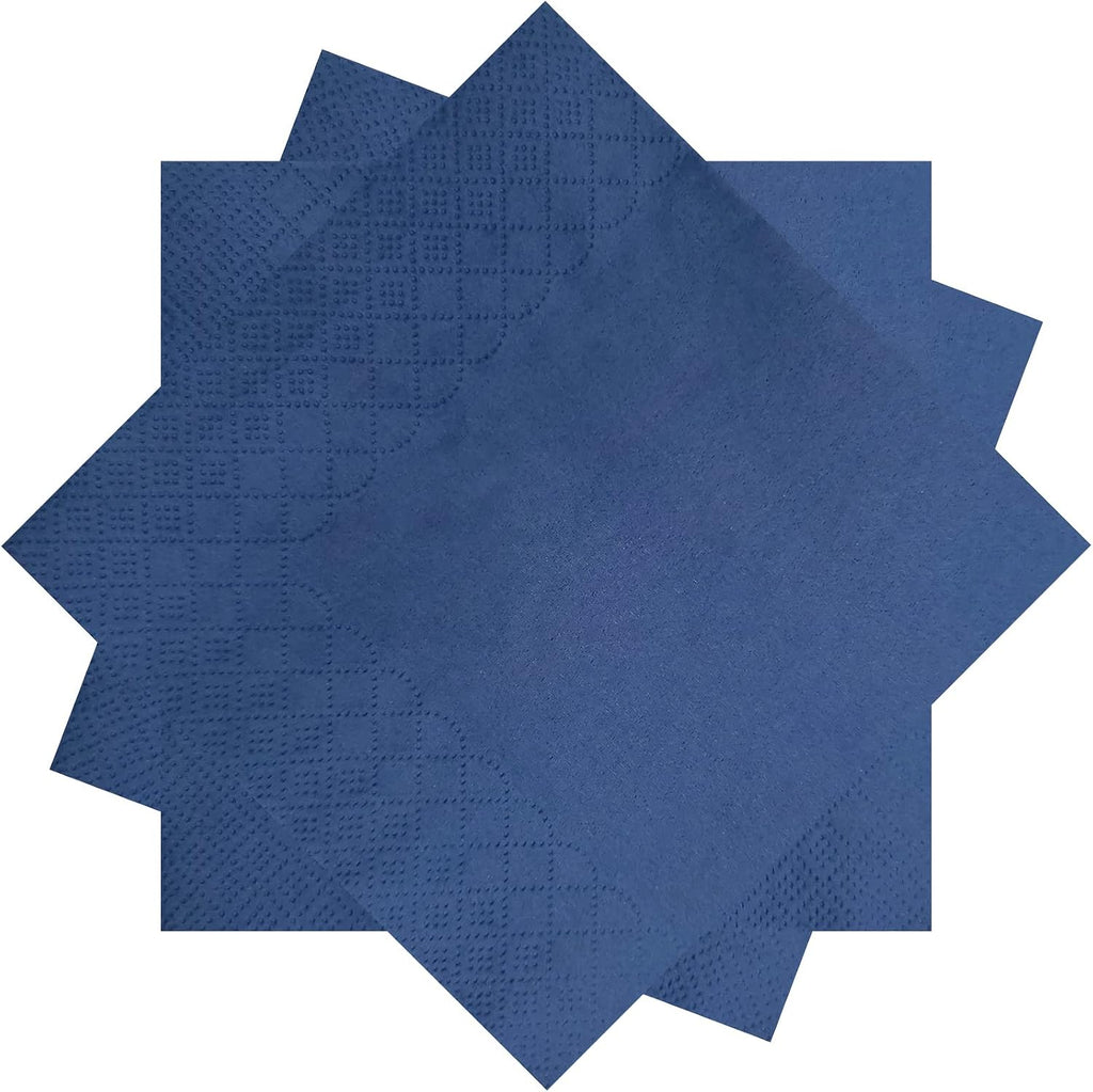 300 Count Navy Blue Beverage Napkins,2-Ply Navy Cocktail Napkins