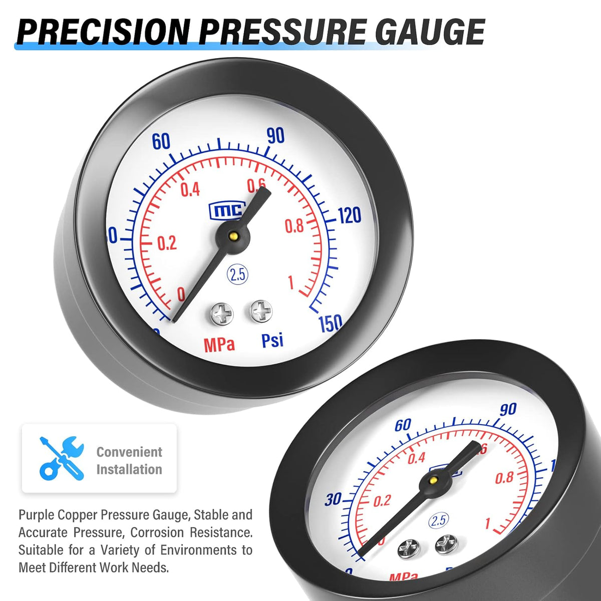 TAILONZ 1/4"NPT Pneumatic Pressure Regulator AFR2000 with Gauge,Blue
