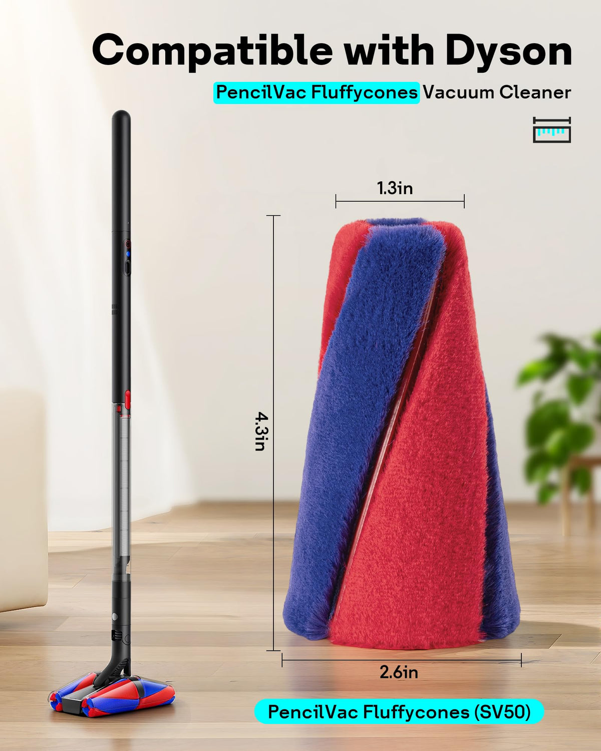 Leemone Replacement Roller Brush for Dyson PencilVac Fluffycones Vacuum