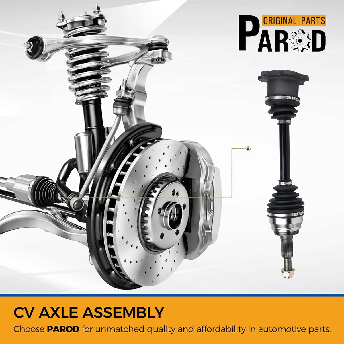PAROD 2PCS 661430 4WD Front CV Axle Assembly, Passenger and Driver side
