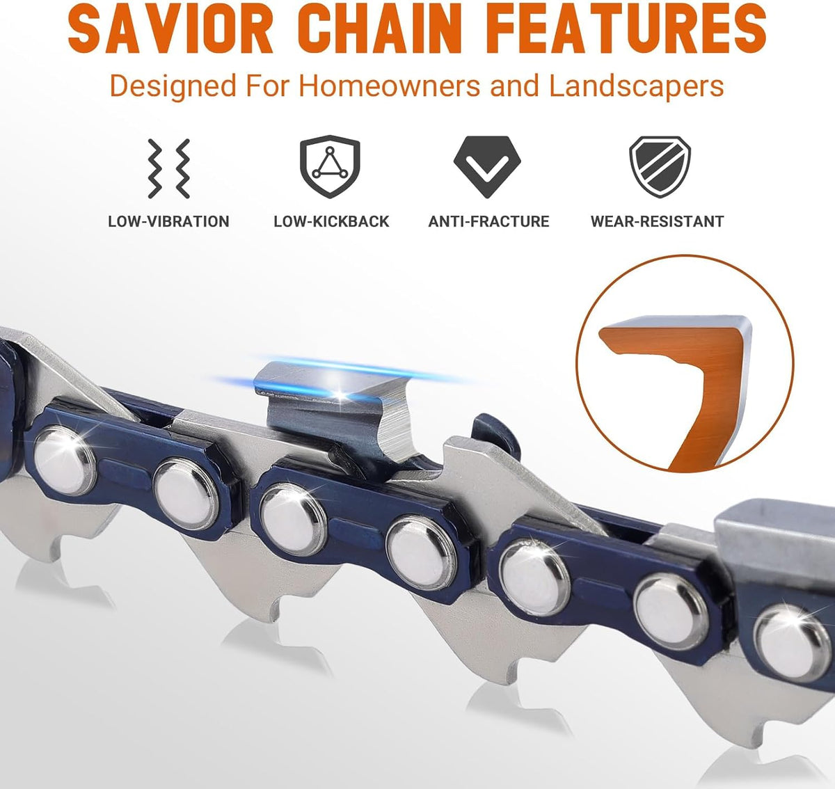 Savior 18" Chainsaw Bar and Chain Combo .325" .050" 72DL for Husqvarna 440