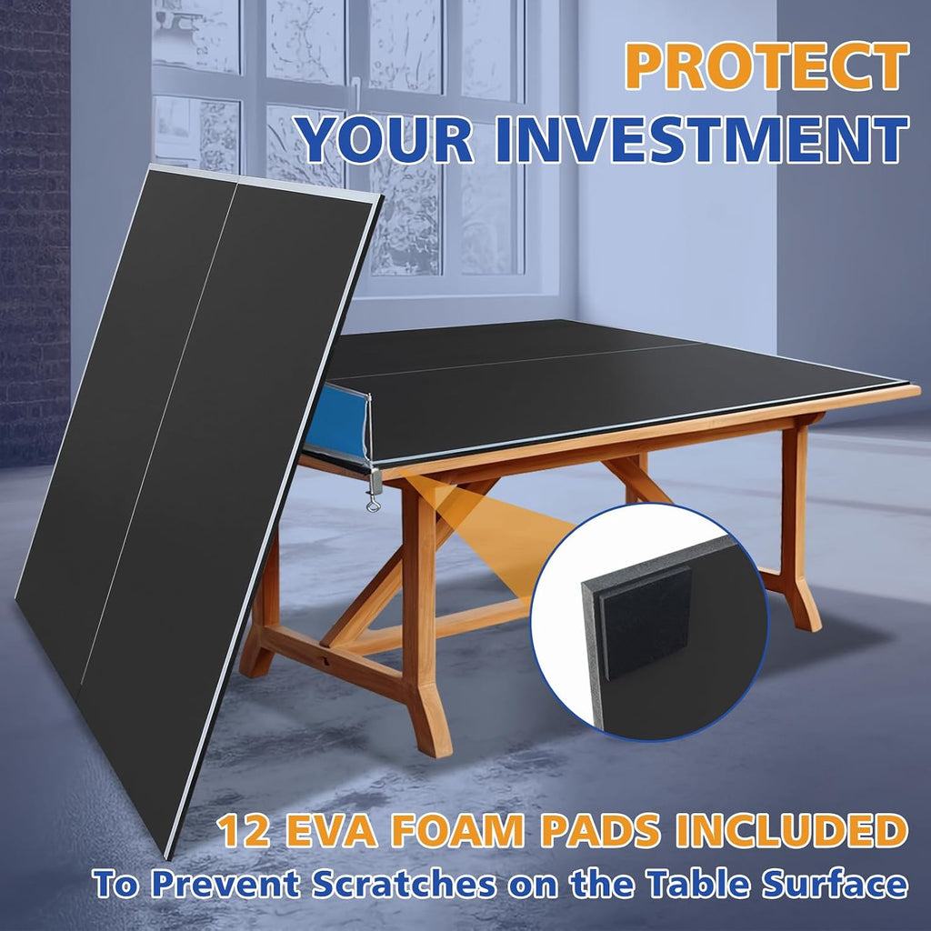 Ping Pong Table Top for Billiard Table, 9FT Foldable Table Tennis Table Topper for Pool Table, Indoor Outdoor Table