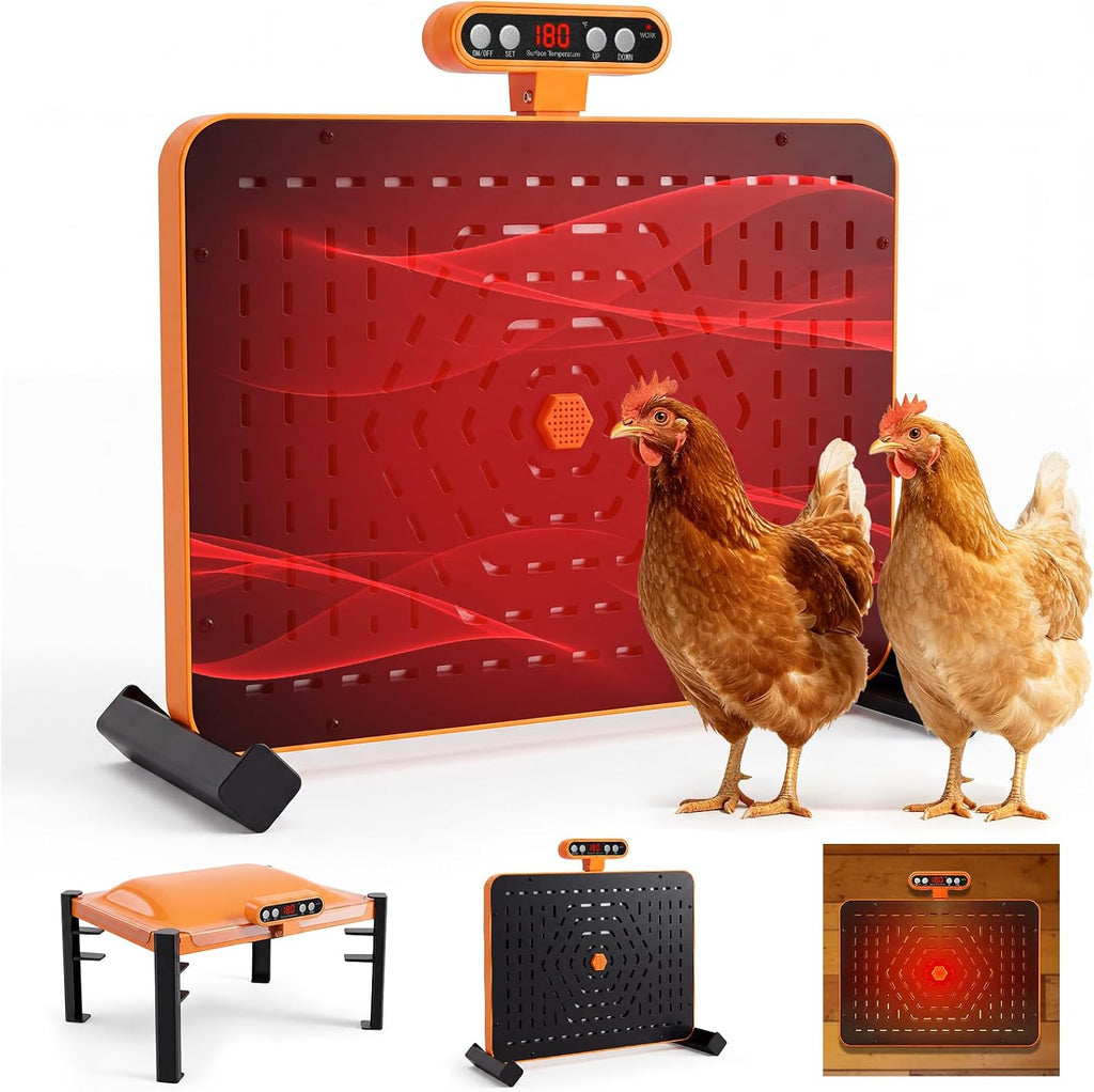 Smart Chicken Coop Heater with Thermostat, Safe Radiant Warmer
