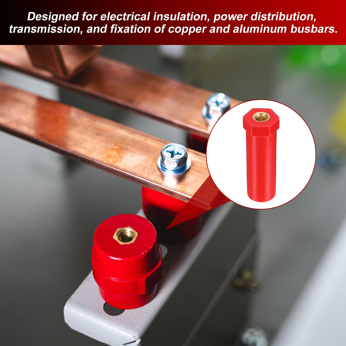 MECCANIXITY 2pcs 20x90mm M8 Busbar Insulator Polyester Standoff Insulators