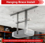 Universal Garage Door Opener Mounting Brackets, Ceiling Mount, 5-Piece