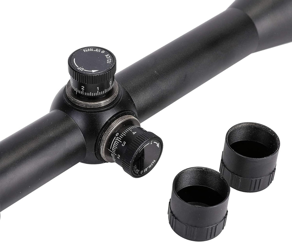 6-24x50 AO Rifle Scope with Dual 1" Scope Mount Rings for 20mm Picatinny Rail, Hunting Rifle Scope Rangefinder Mil