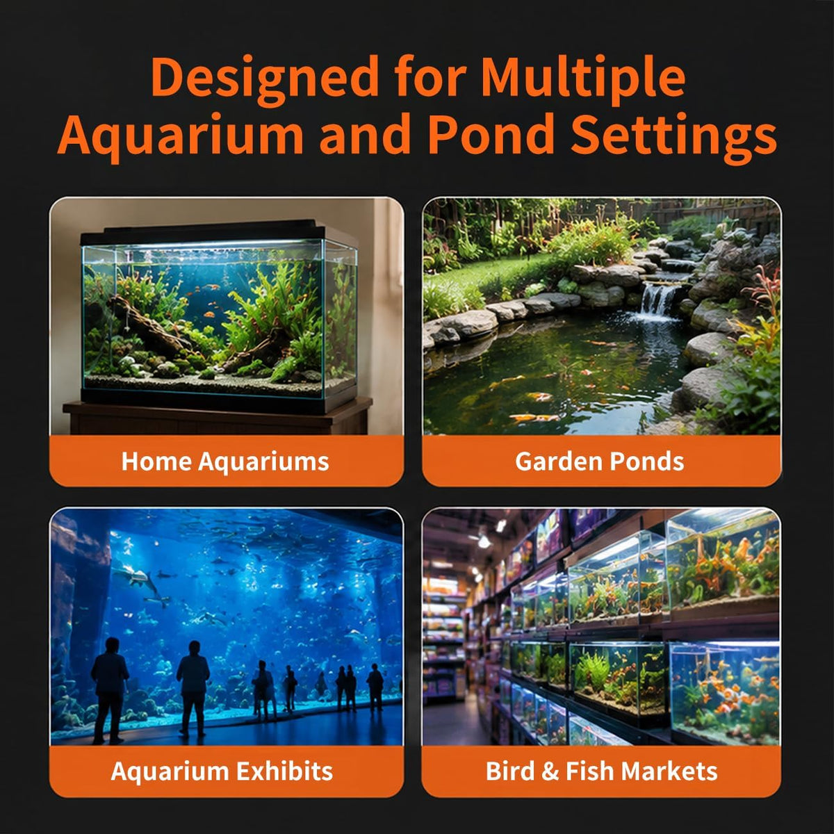 External Canister Filter, Ultra‑Quiet Aquarium Water Circulation Filter with Complete Filter Media Kit, Freshwater &