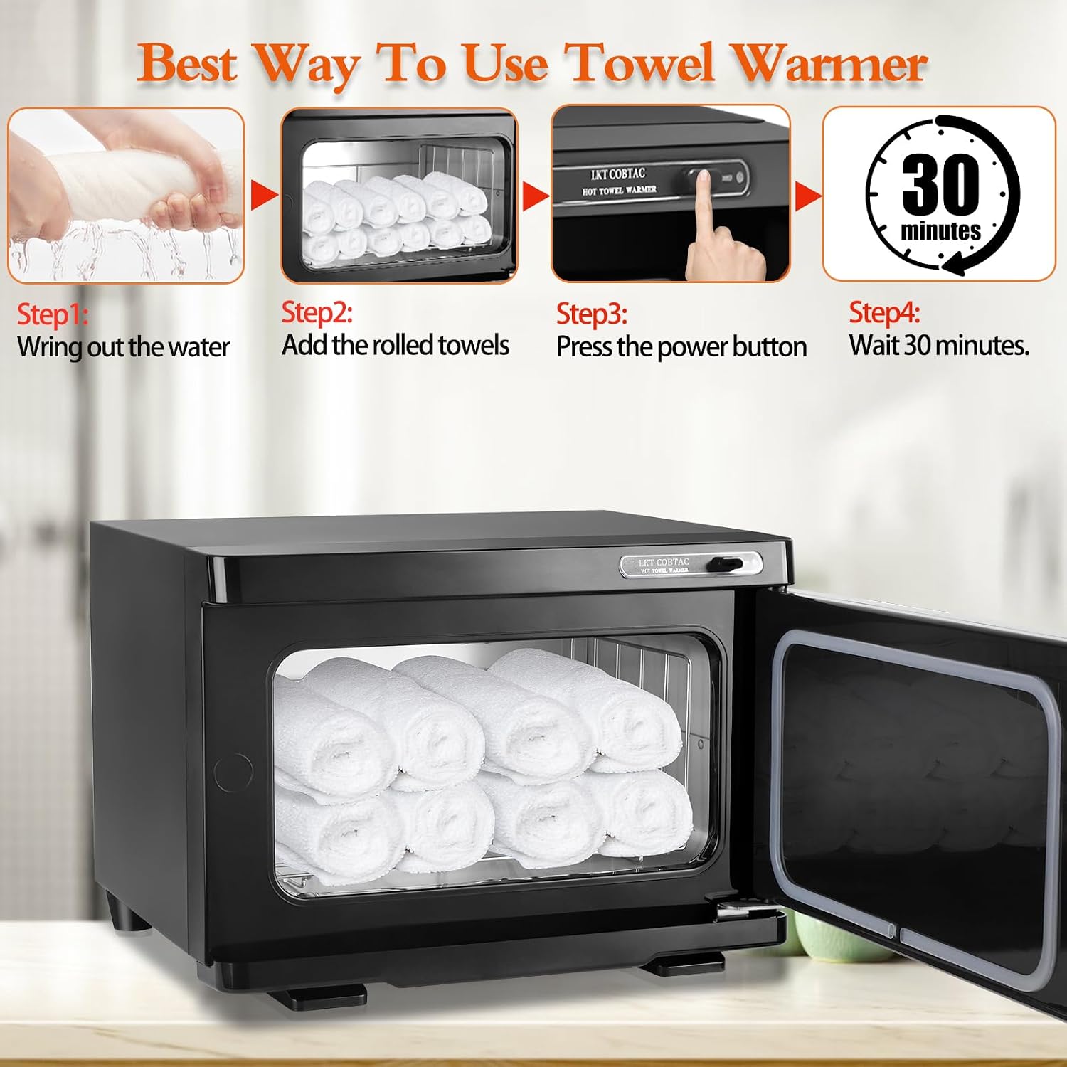 Small Towel Warmer,Hot Towel Caddy,Spa Towel Warmer | Towel warmer for facial,Easy-to-clean towel warmer