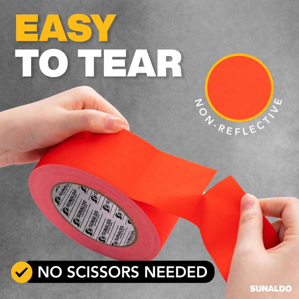 Gaffers Tape (2" x30 Yards) Heavy Duty, Easy Rip, No Residue | Red