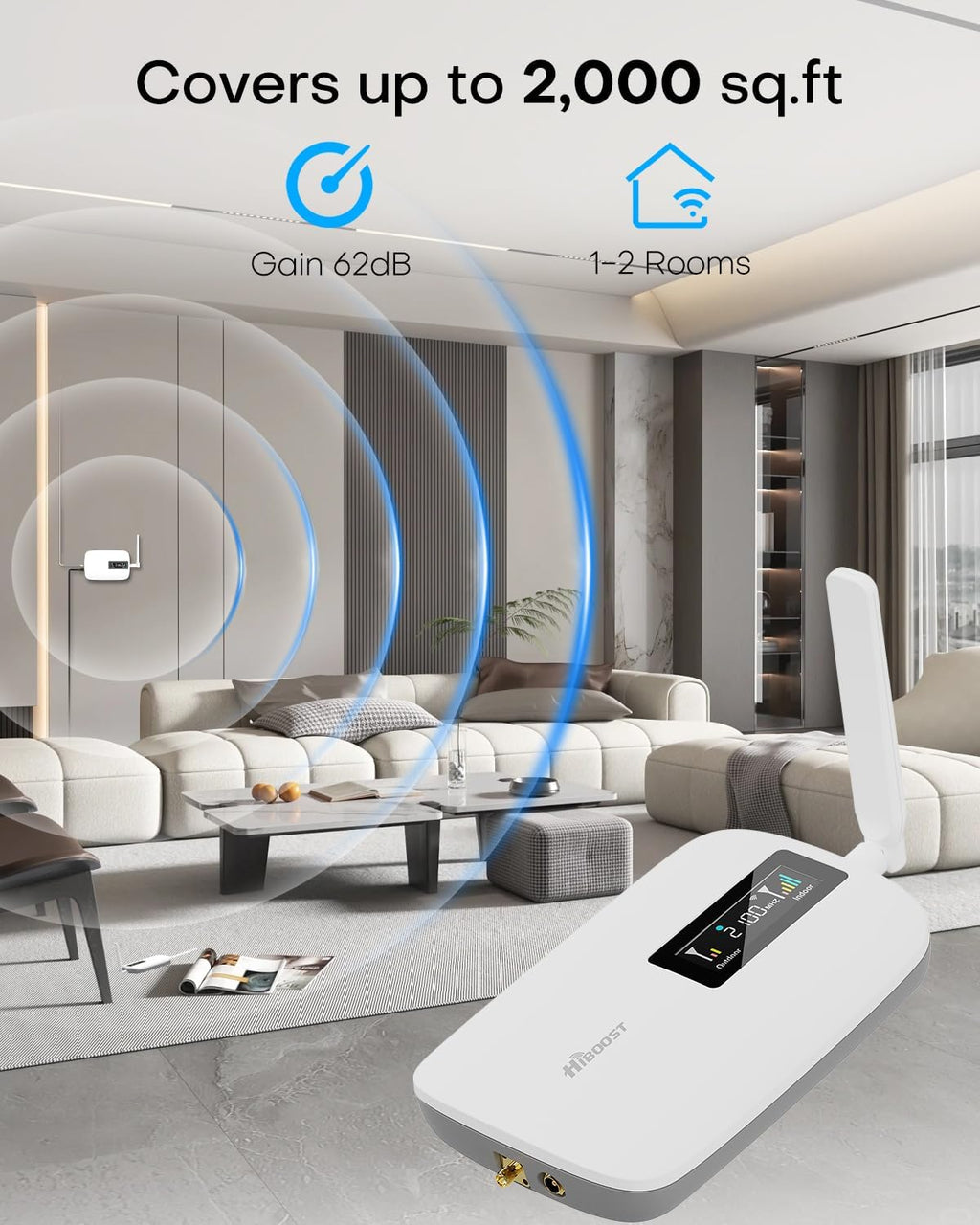Cell Phone Booster for Home Office | Boosts 5G & 4G LTE | Cell Phone Signal Booster for All U.S. Carriers-Verizon