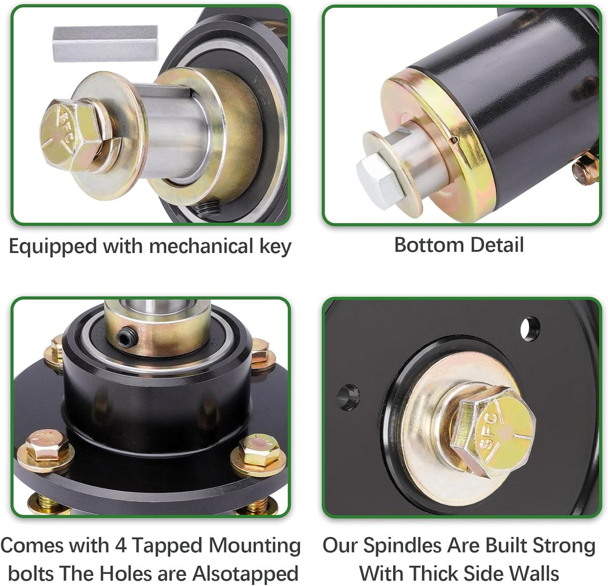 037-6015-50 Spindle Assembly Bad Boy with 033-6004-00 Pulley for 60 Inch ZT Elite 60 Maverick 60 747 cc Rebel 61