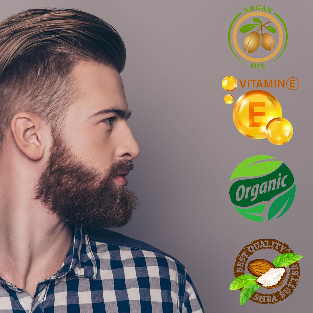Gifts for Men Beard Grooming Kit, Holiday Gift Beard Kit Set with Beard Oil, Balm, Wash, Brush, Comb & More, Mens