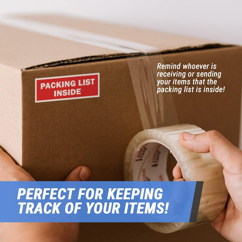 Packing List Labels, 1.5 x 4 inch, Red, 900 Labels
