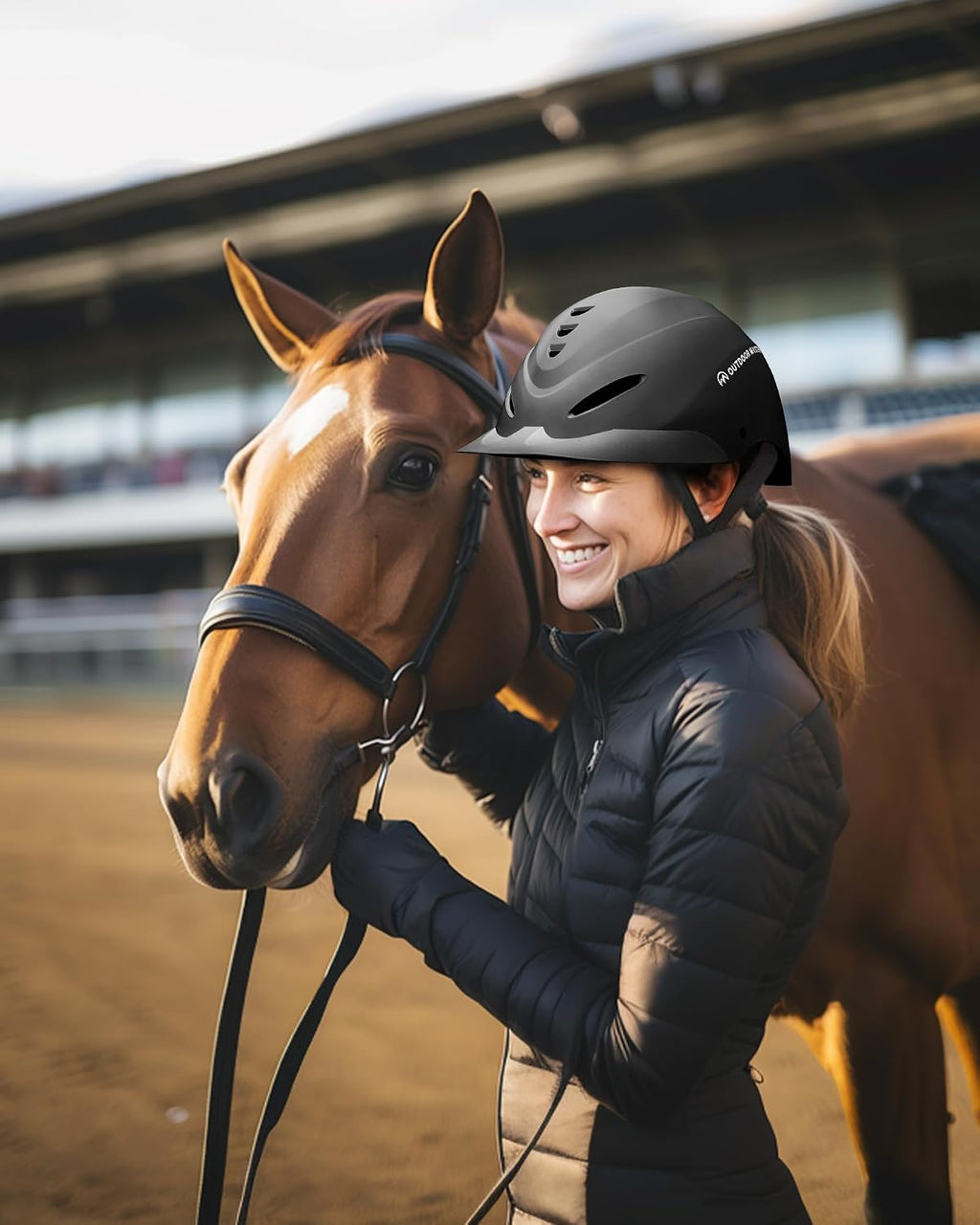 Equestrian Helmet, Breathable Horse Riding Helmet with Visor