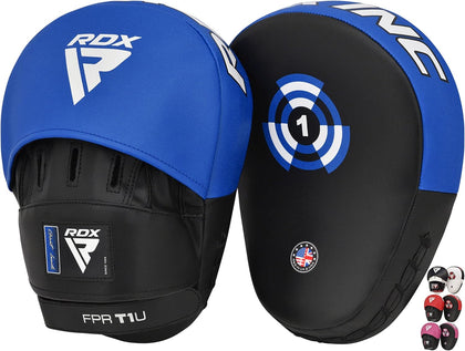 Boxing Pads Focus Mitts, Maya Hide Leather Curved Hook and Jab Target Hand Pads, Great for MMA, Kickboxing, Martial