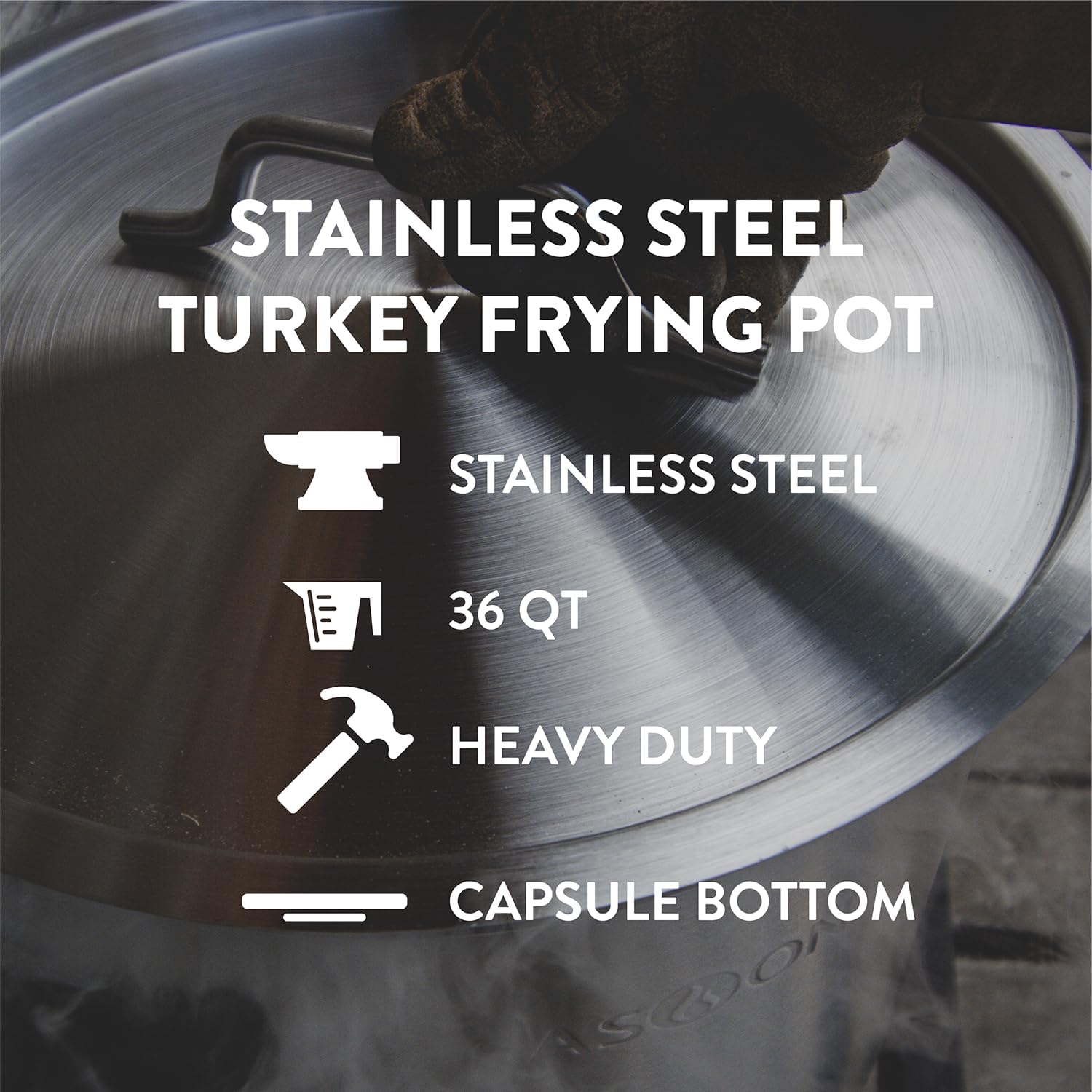 GasOne Stainless Steel Stockpot with Basket – 36qt Stock Pot with Lid and Reinforced Bottom – Heavy-Duty Cooking Pot