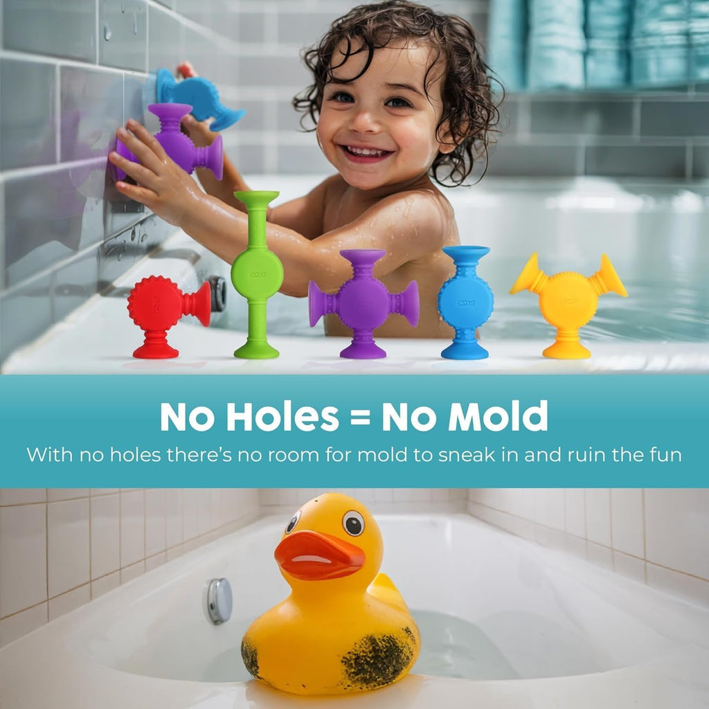 Bath Toys Suction - Connect, Build, Create - Toddler Bath Toys - Hours of Fun & Creativity - Fine Motor Skills