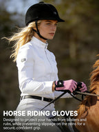 Horse Riding Gloves Equestrian for Women, Mesh Breathable
