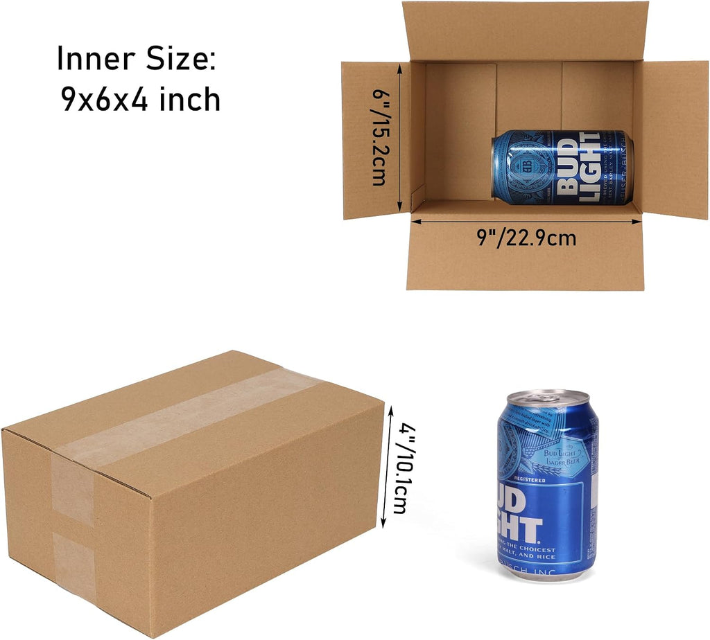 40 Packs 9x6x4 Shipping Boxes, Brown Mailing Boxes