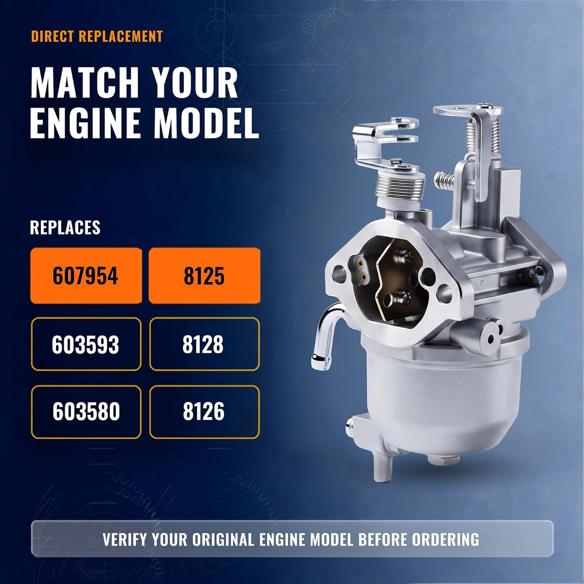 Carburetor Fit for EZGO RXV TXT Kawasaki FJ400D 607954 8125 603593 8128
