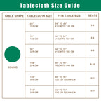 Textured Round Tablecloth-Fabric Water Resistant Table Cloth-Sage Green 90"