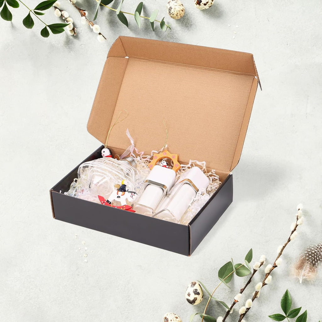 40 Pack 9x6x2 Shipping Boxes for Small Business, Black Packaging Cardboard Boxes, Moving Mailing Packing Box